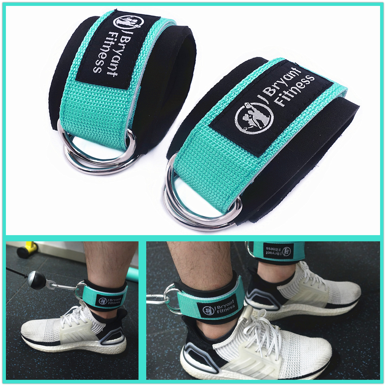 Barbell Pad Set with Ankle & Lifting Straps for Squats, Hip Thrusts & Deadlifts - Image 6