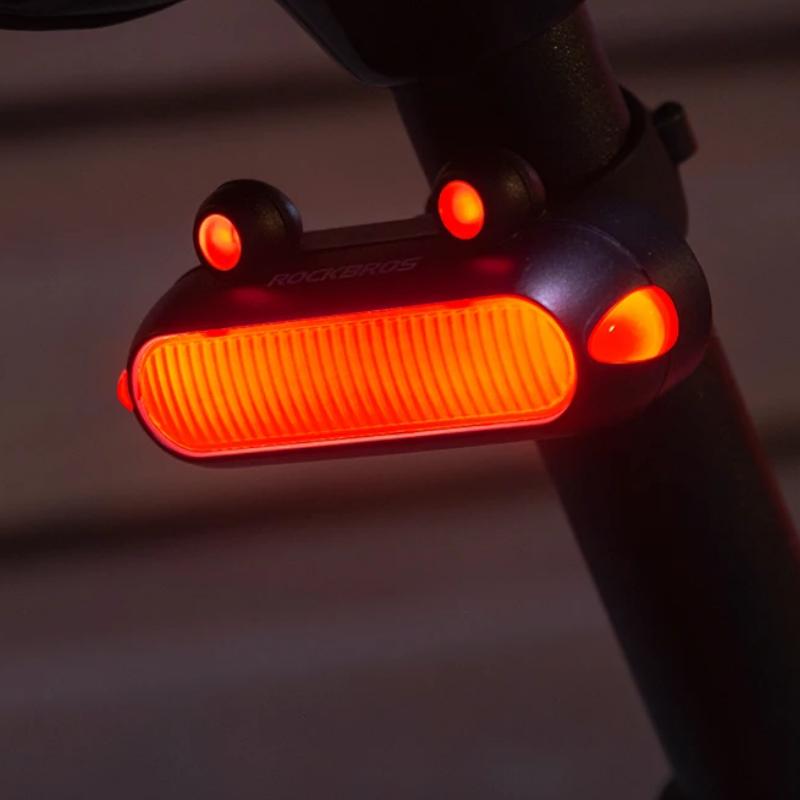 Smart Bike Tail Light with Brake Sensing & IPX6 Waterproof Protection