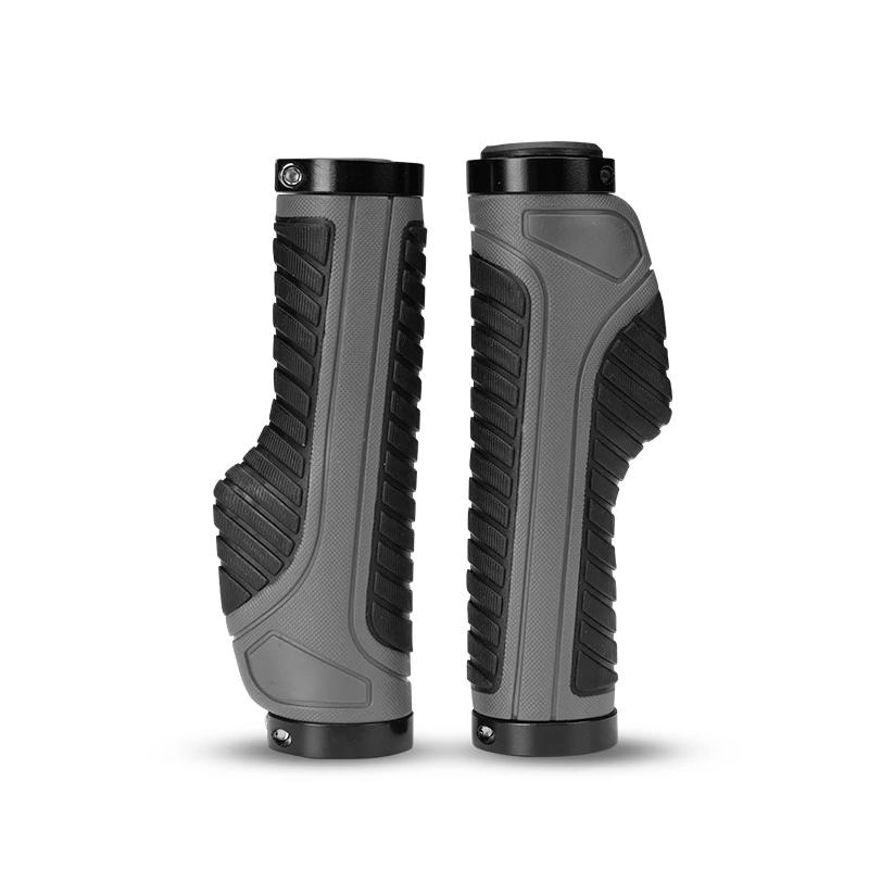 Shockproof Ergonomic Bike Handlebar Grips with Double Lock for MTB & Road