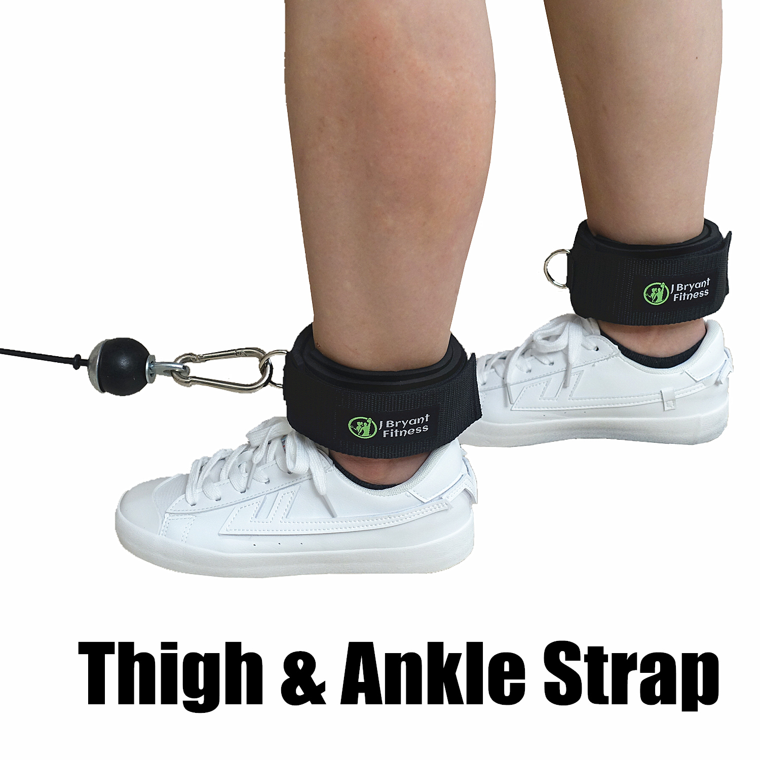 Adjustable Thigh & Ankle Straps for Cable Machines, Padded Gym Leg Cuffs - Image 6