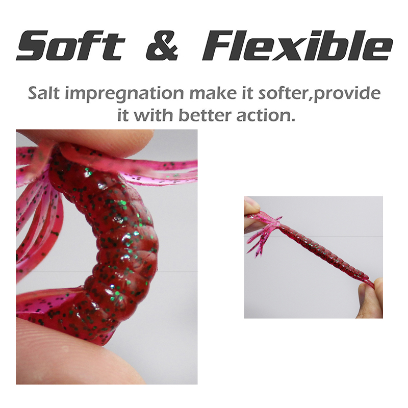 5pcs Soft Floating Squid Swimbait Lures 7cm Silicone Worm Baits for Pike & Perch - Image 5