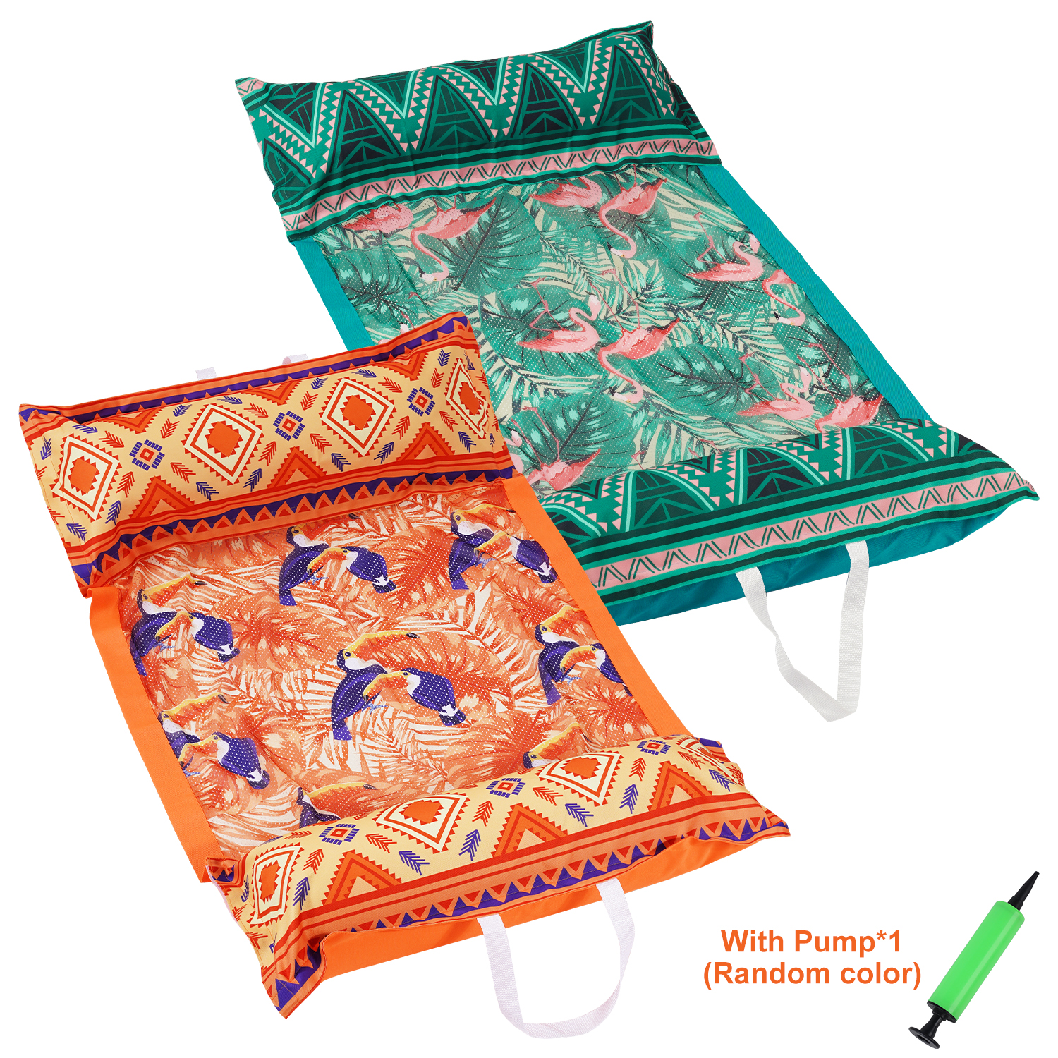 Inflatable Tropical Hammock Set with Pump – Vibrant Colors for Pool Relaxation - Image 7
