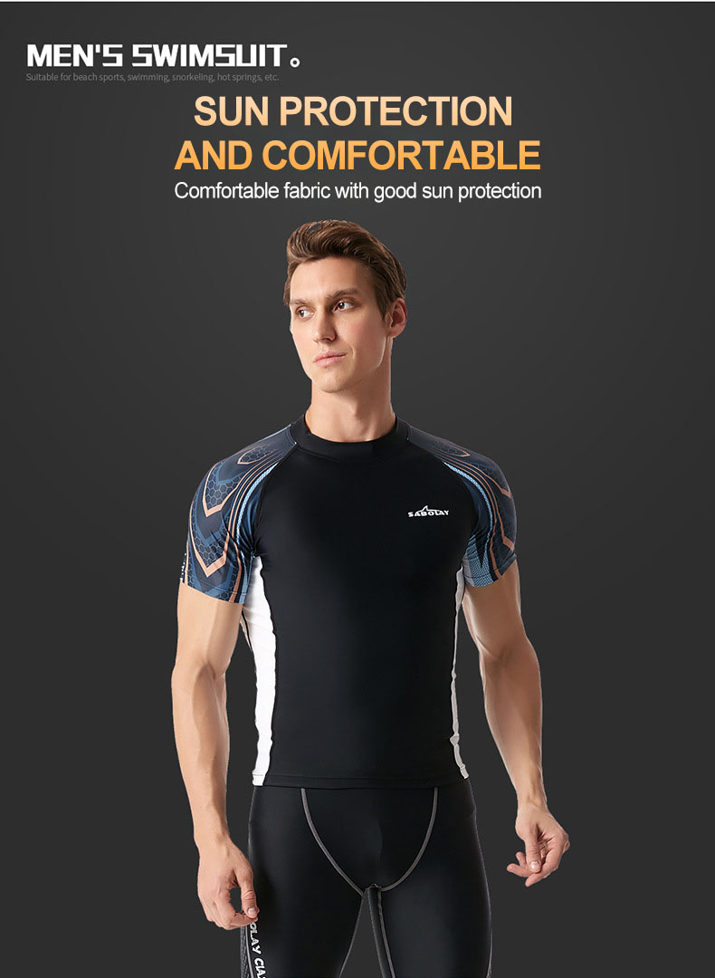 Men’s Quick-Dry Split Wetsuit Set with Rash Guard Top & Shorts - Image 5