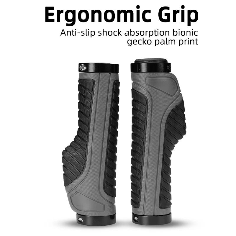 Shockproof Ergonomic Bike Handlebar Grips with Double Lock for MTB & Road - Image 2