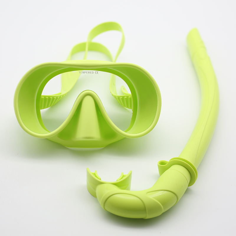 Frameless Snorkel Mask Set for Adults – Anti-Fog, UV Protection, Tempered Glass