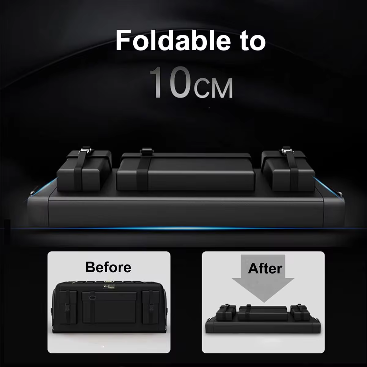 Foldable Car Trunk Storage Organizer with Lid - Image 5