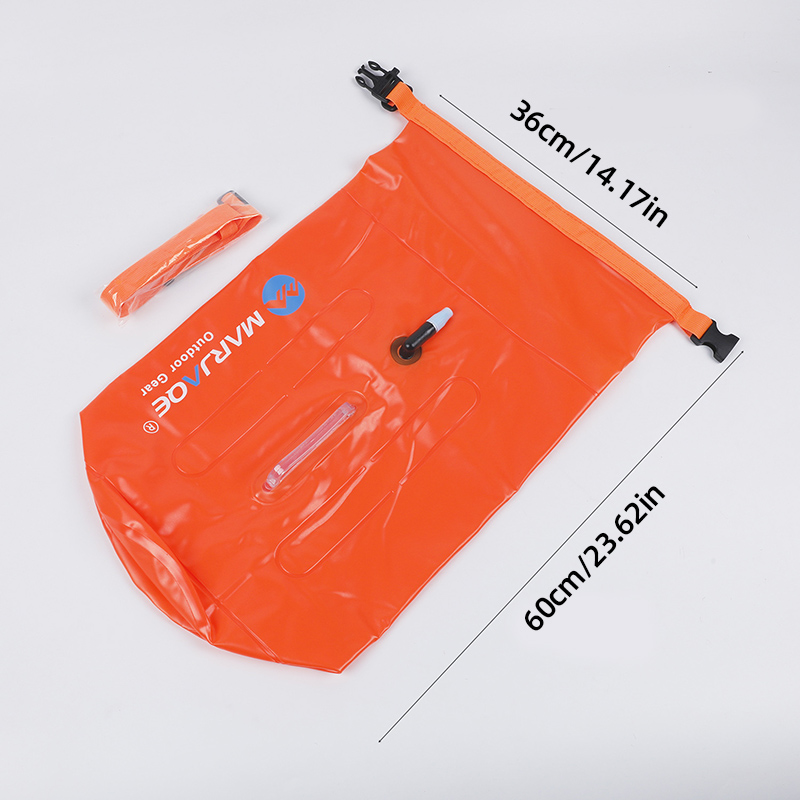 20L PVC Inflatable Swim Tow Float Dry Bag with Waist Belt - Image 11