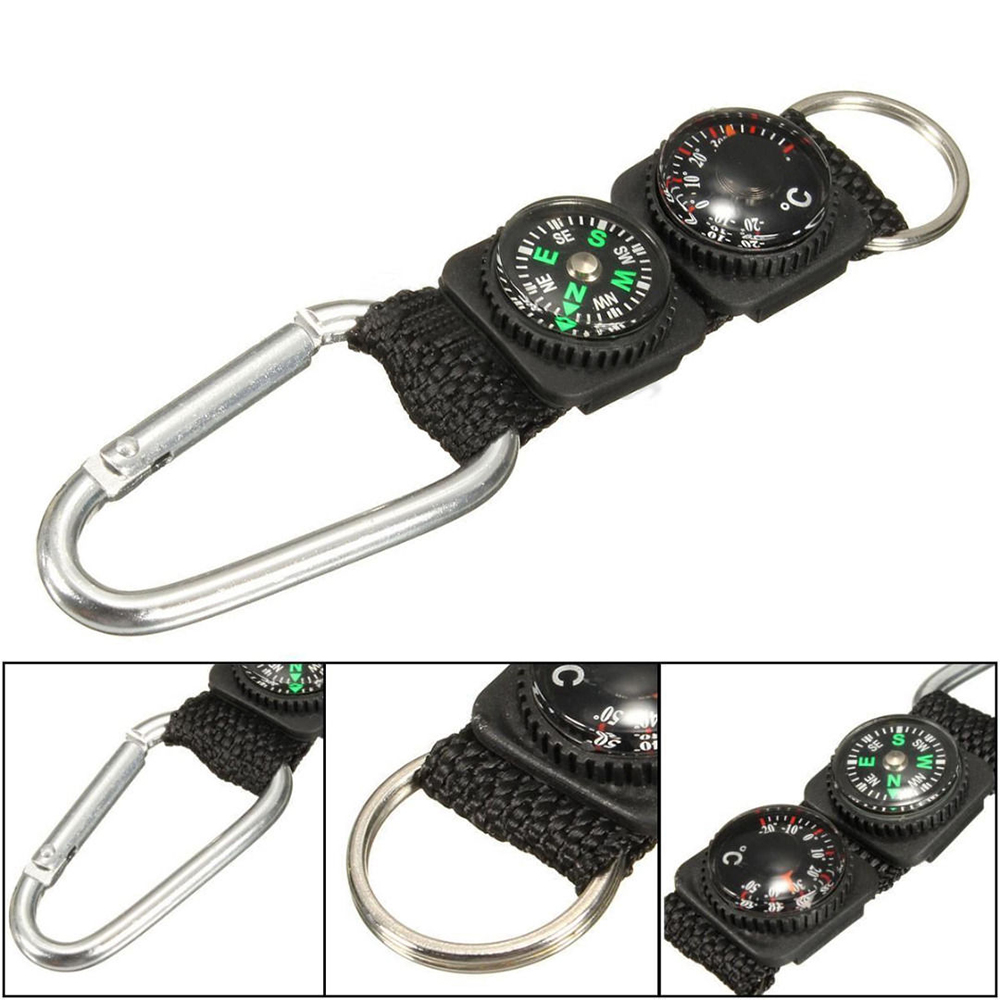 3-in-1 Mini Carabiner with Compass, Thermometer & Keychain for Outdoor Use - Image 7