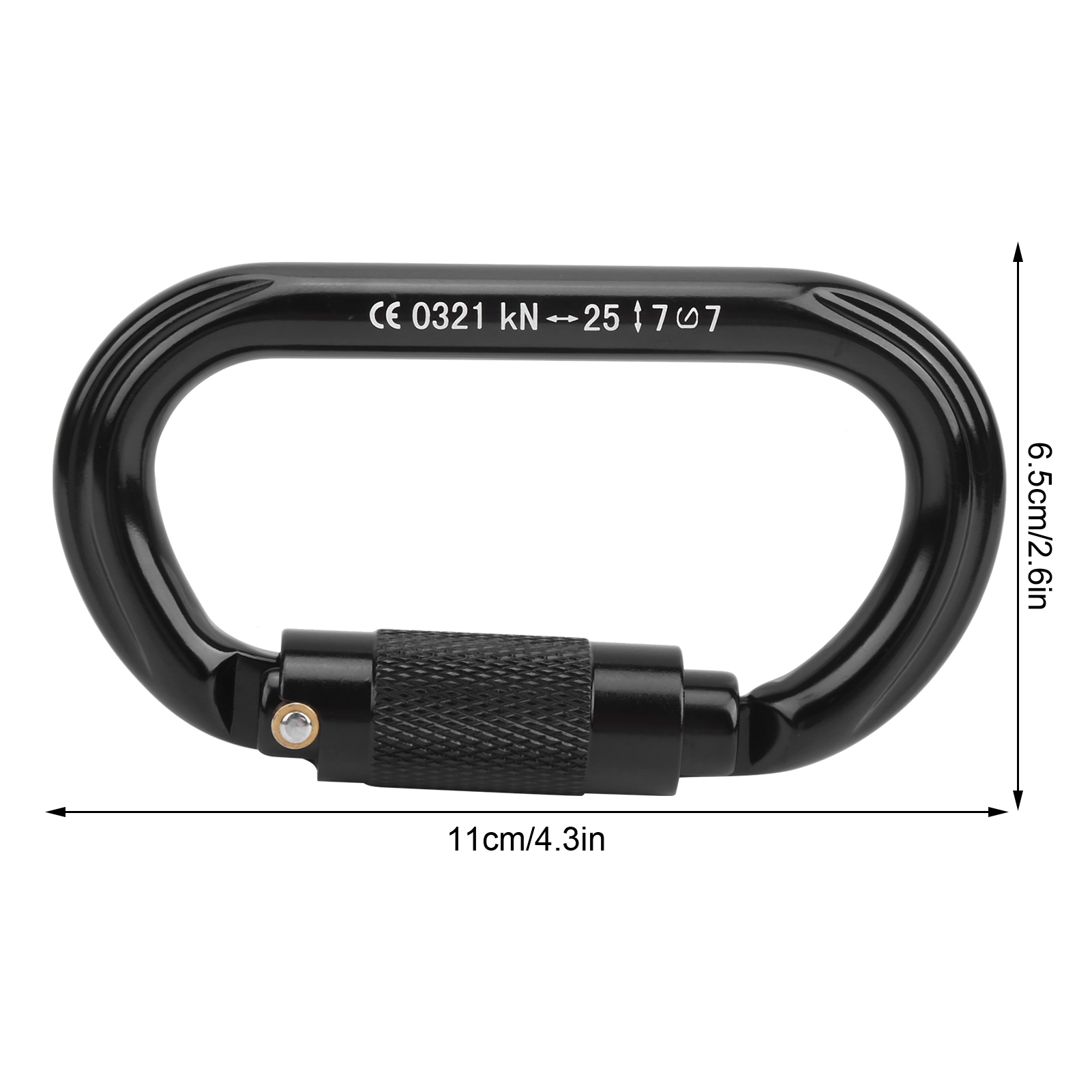 Heavy-Duty O-Type Carabiner with Auto Lock – 25KN Climbing Safety Clip - Image 7
