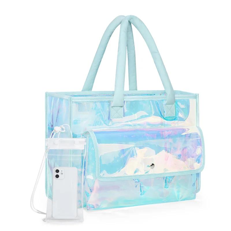 Waterproof Beach Tote Bag for Women with Phone Pouch & Wet Pocket - Image 7