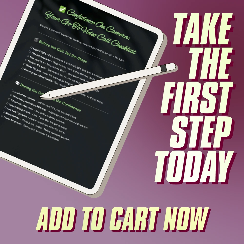Confidence On Camera: Your Go-To Video Call Checklist | Digital Download | How to Be Confident on Video Call | Printable PDF Checklist for Zoom, Meetings & Online Interviews - Image 6