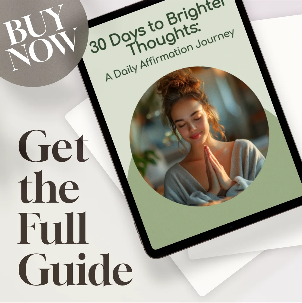 30 Days to Brighter Thoughts: A Daily Affirmation Journey | Printable Affirmations Guide | 30-Day Self-Love eBook | Digital Mindset Reset - Image 6