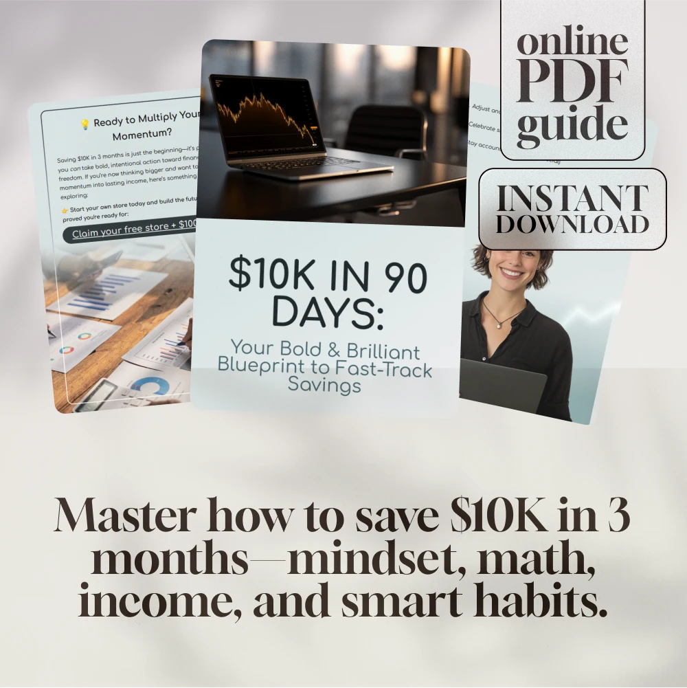 $10K in 90 Days: Your Bold & Brilliant Blueprint to Fast-Track Savings | How to Save $10K in 3 Months Guide | Digital Download eBook & Action Plan - Image 3