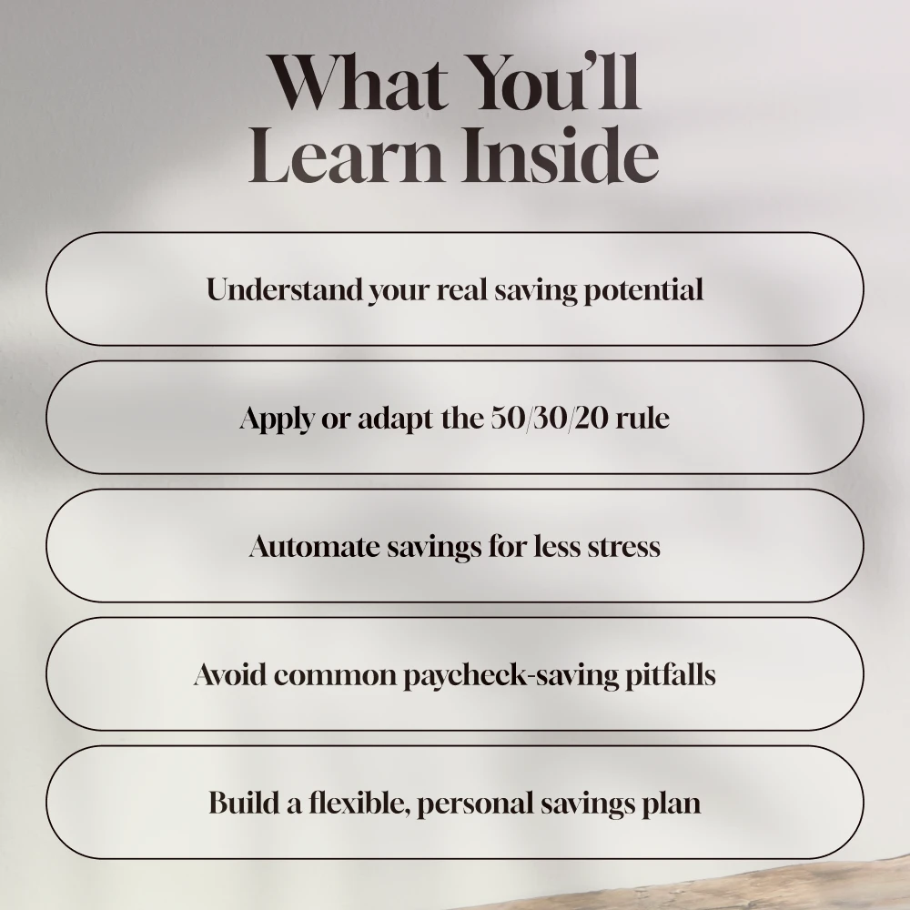 Paycheck Power: How to Save Smarter, Not Harder | Digital Guide on How Much to Save Per Paycheck | Budgeting & Saving Tips eBook - Image 4