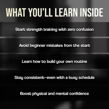 Strong Starts Here: A Friendly Guide to Building Muscle, Strength & Confidence | Strength Training Routine eBook for Beginners, Digital Download Fitness Guide