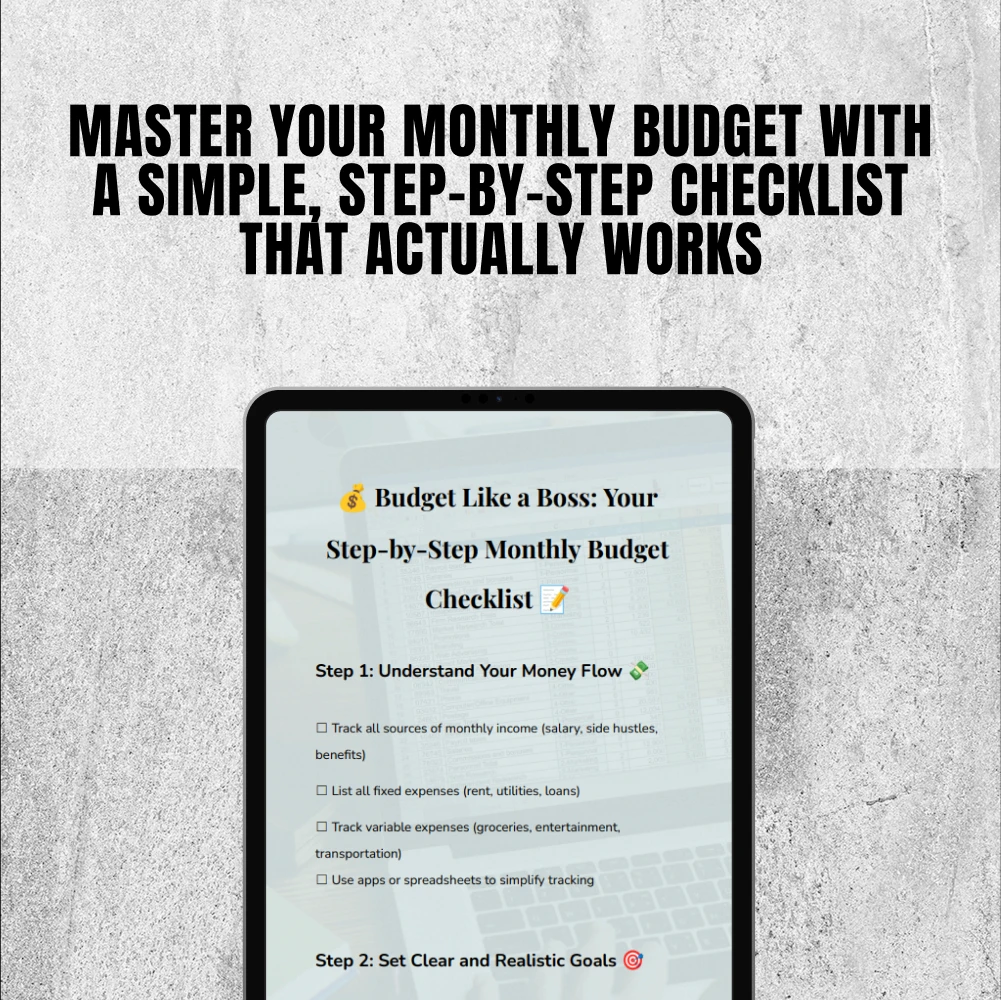Budget Like a Boss: Your Step-by-Step Monthly Budget Checklist | Printable PDF | How to Plan a Monthly Budget Guide - Image 3