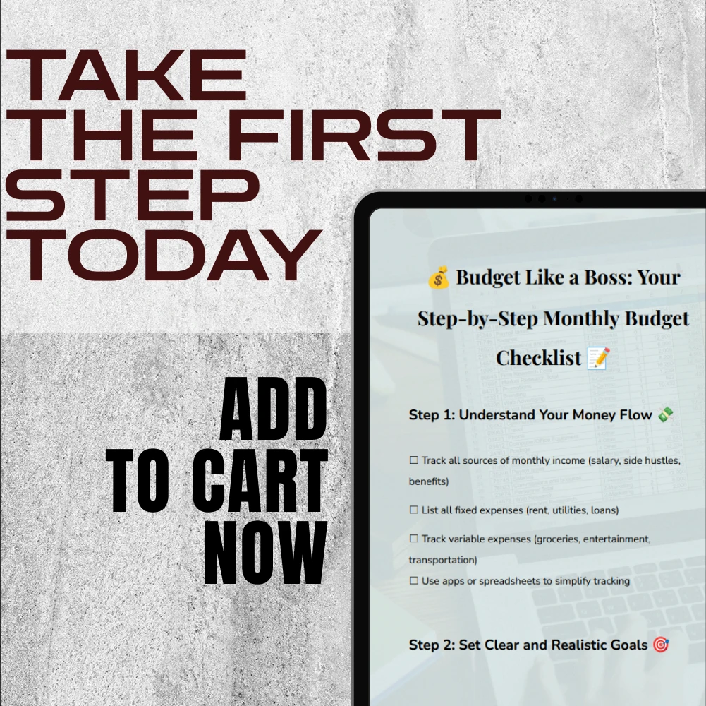 Budget Like a Boss: Your Step-by-Step Monthly Budget Checklist | Printable PDF | How to Plan a Monthly Budget Guide - Image 7