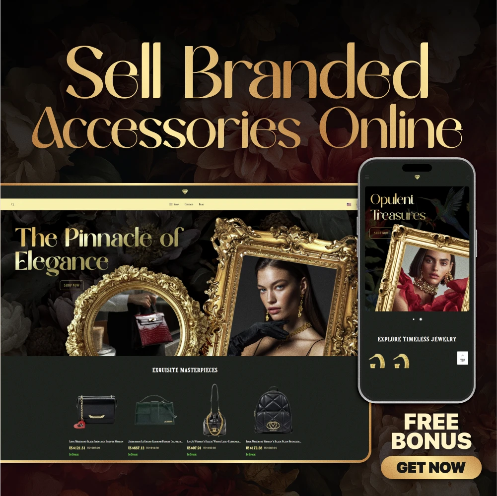 Luxury Jewelry & Accessories Online Store – Ready-to-Launch Turnkey eCommerce Website | Sell Calvin Klein, Guess, Love Moschino, Michael Kors, Tommy Hilfiger, Ralph Lauren, Valentino + More