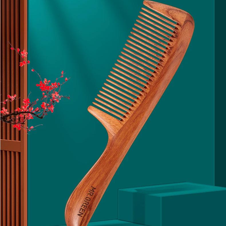 Natural Wood Fine Tooth Comb view 2