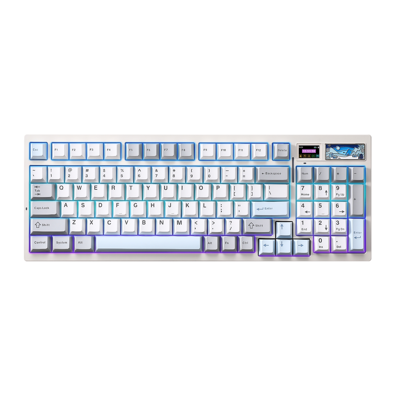 Wireless Mechanical Gaming Keyboard with LCD Display, Hot Swap RGB, 96% Layout view 2