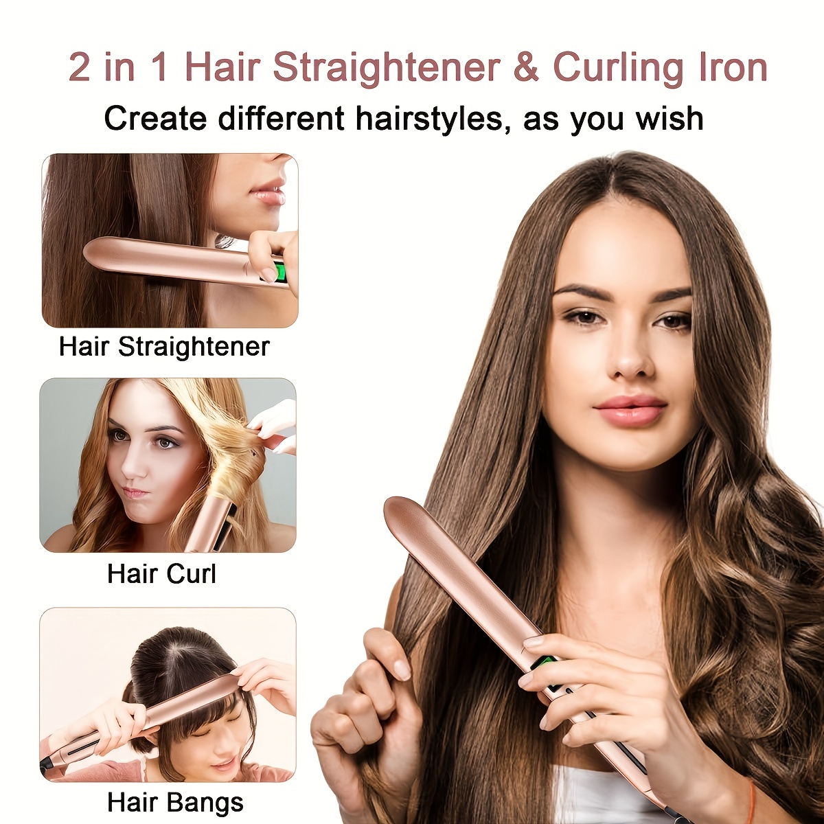 2 in 1 Ceramic Hair Straightener and Curler view 2