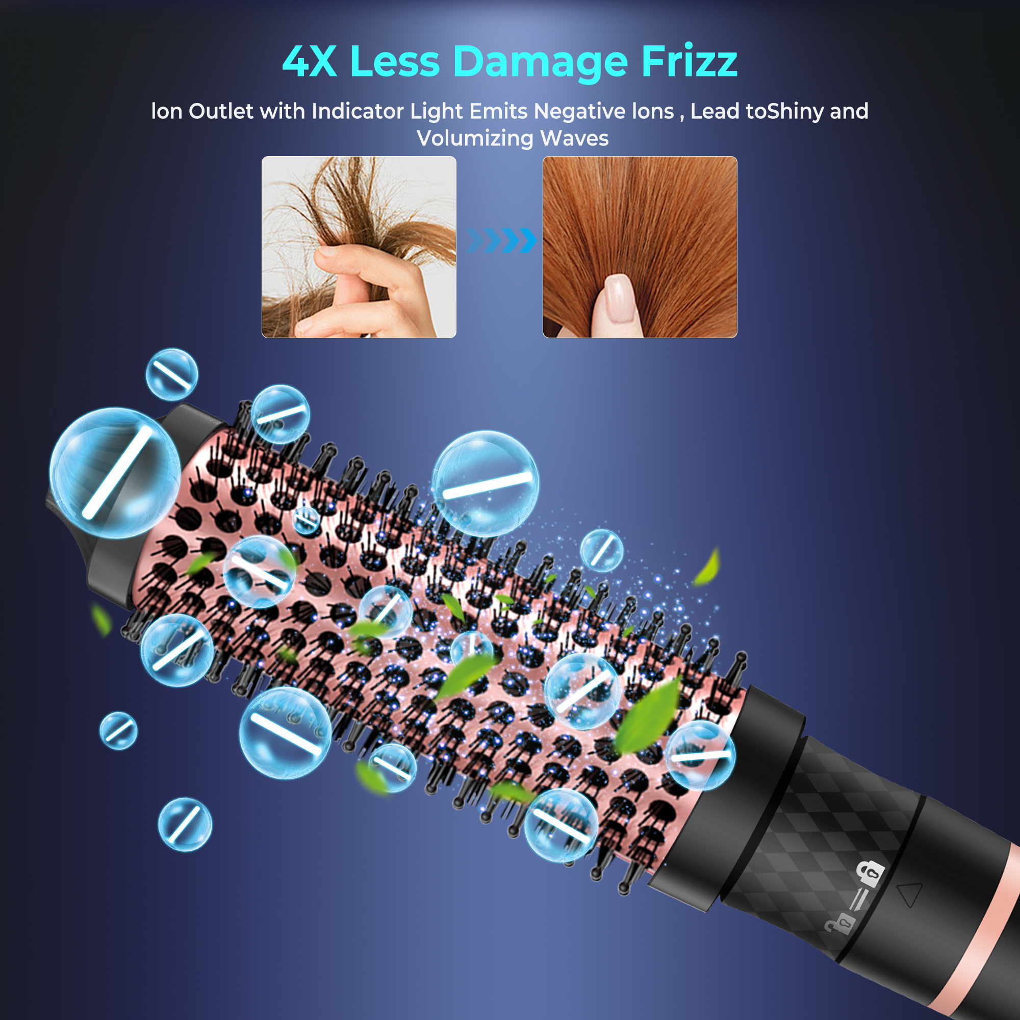 2 in 1 Heated Ionic Curling Brush