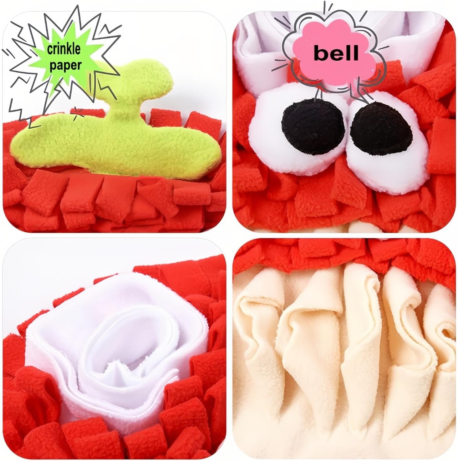 Colorful Mushroom Dog Sniffing Pad Interactive Play Mat for Dogs and Cats view 3