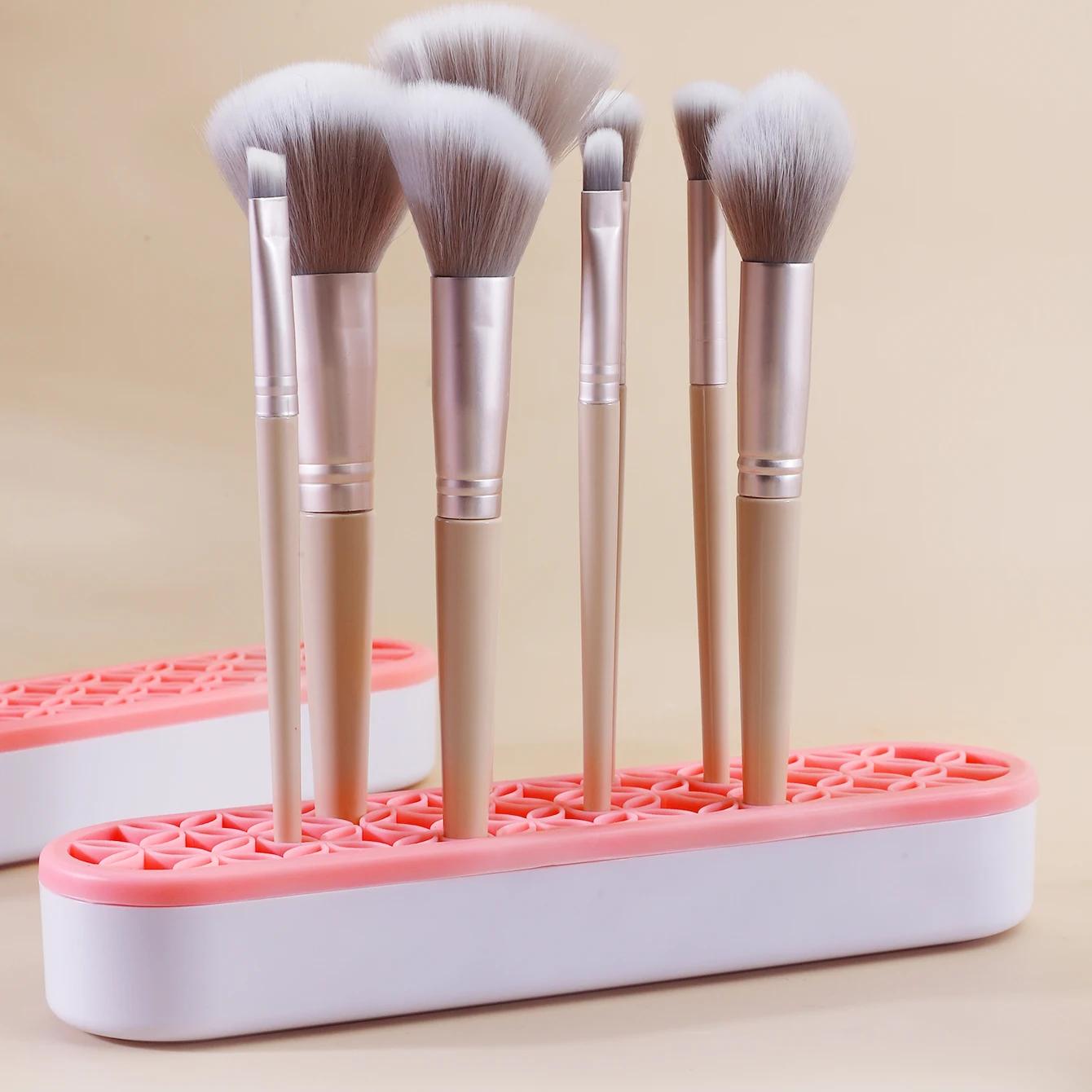 Silicone Makeup Brush Drying Rack & Multifunctional Storage Organizer view 2