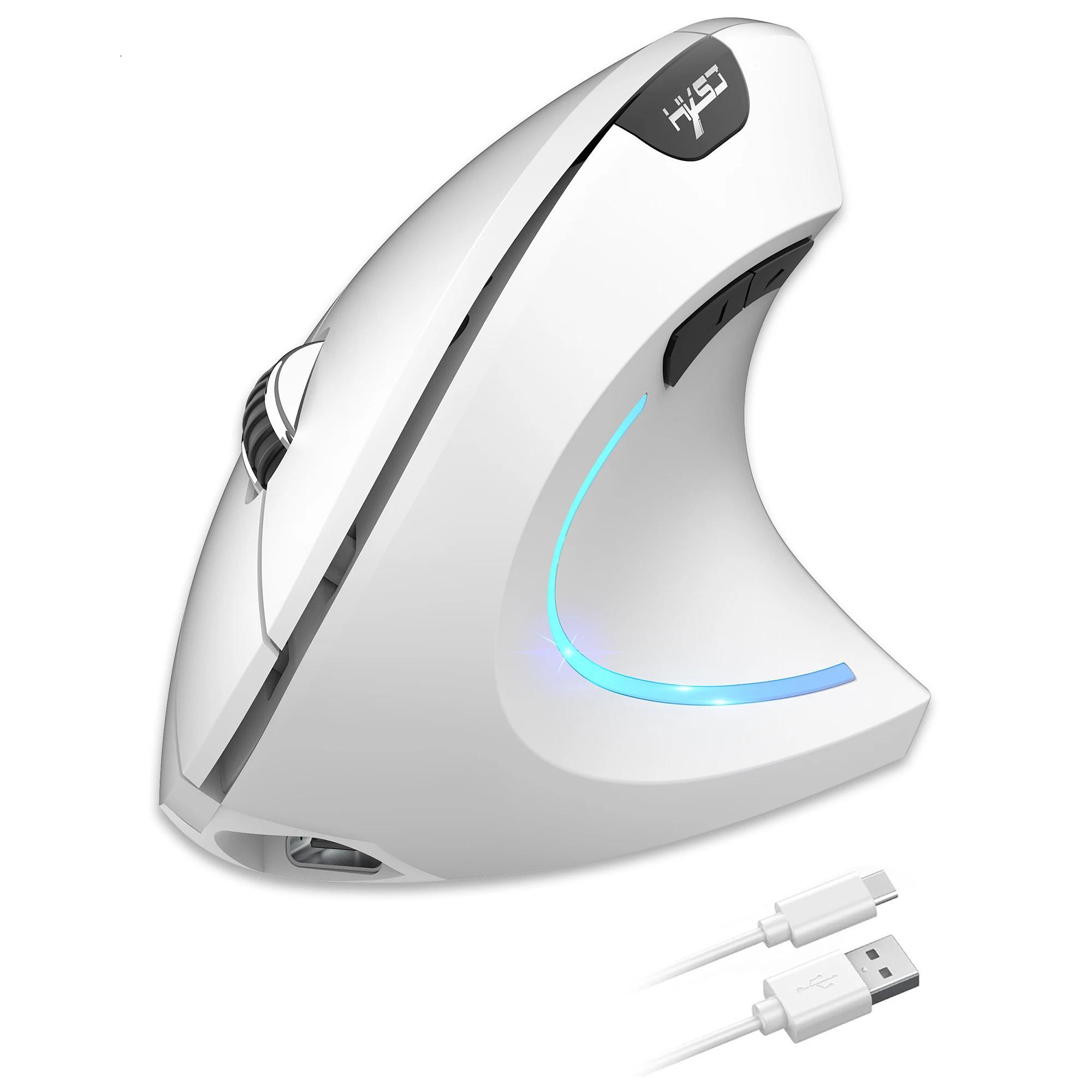 Ergonomic Vertical Wireless Mouse with Dual Mode, Rechargeable and RGB Lighting view 2