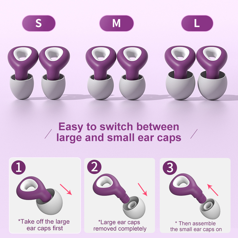 Waterproof Noise Reduction Ear Plugs Set for Sleeping & Swimming Comfort 4