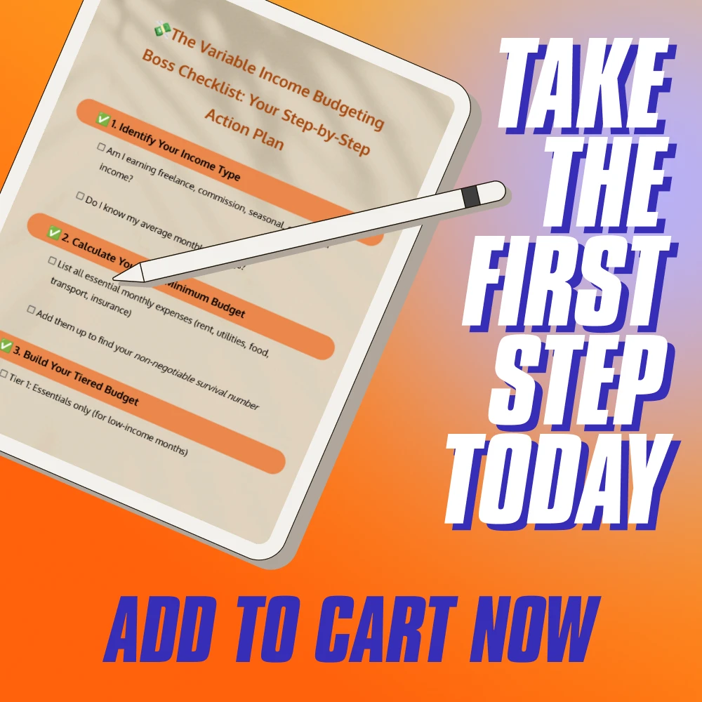 The Variable Income Budgeting Boss Checklist: Your Step-by-Step Action Plan | How to Budget with Variable Income | Digital Download PDF - Image 7