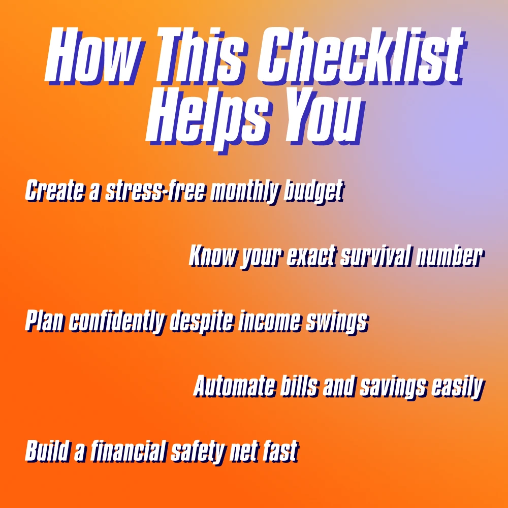 The Variable Income Budgeting Boss Checklist: Your Step-by-Step Action Plan | How to Budget with Variable Income | Digital Download PDF - Image 4