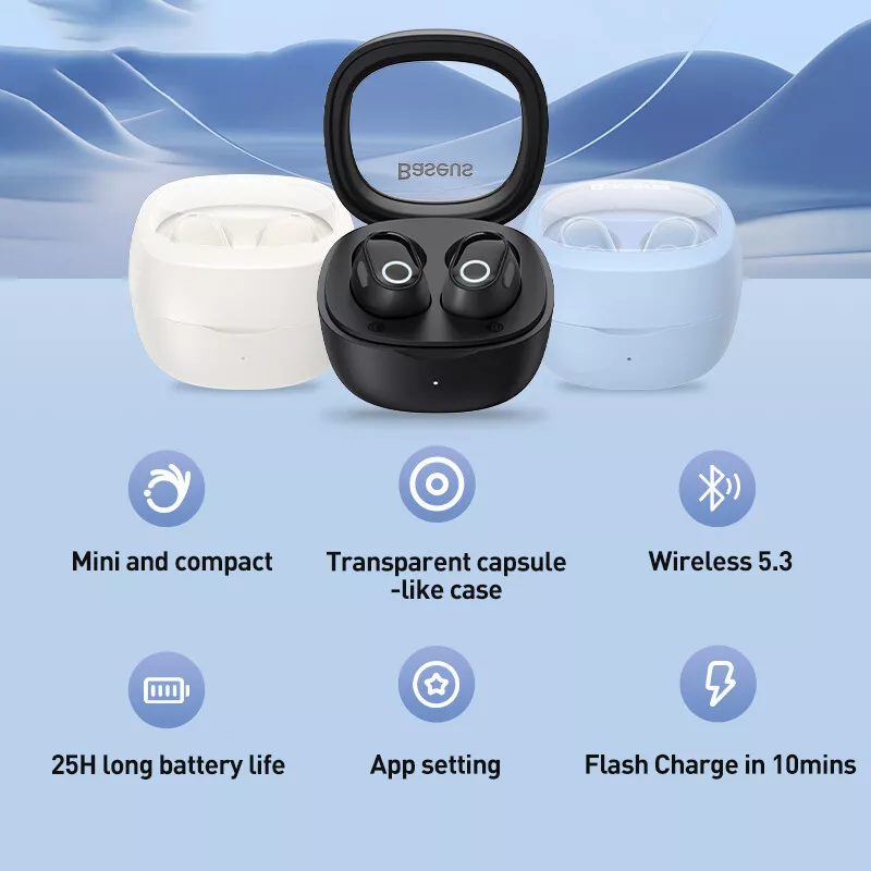 Mini earbuds lightweight design for comfort