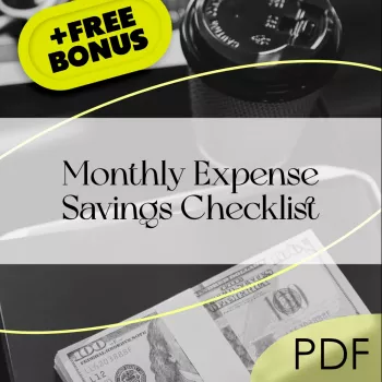 Monthly Expense Savings Checklist | Save Monthly Expenses | Digital Download Printable Budget Tool for Tracking & Saving Money