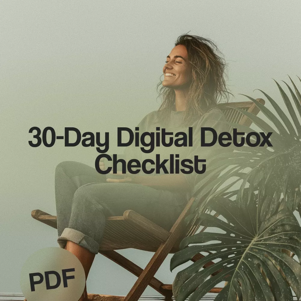 30-Day Digital Detox Checklist | Printable Self-Care eBook, Screen Time ...