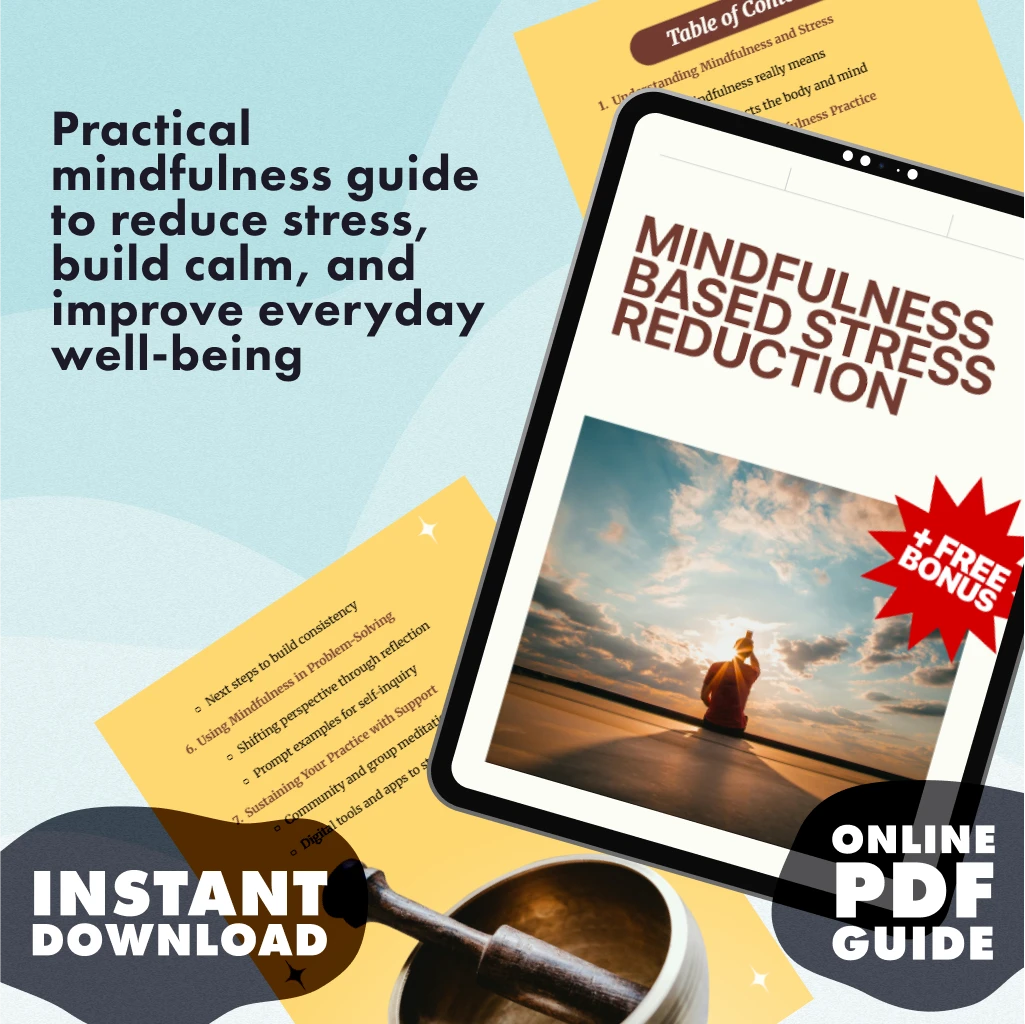 Mindfulness Based Stress Reduction Guide | Digital Download for Stress Relief, Meditation, and Everyday Mindful Living | eBook & Checklist for Calm and Clarity - Image 3