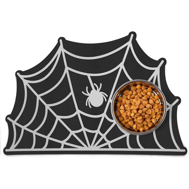 Halloween Pet Feeding Mat – Diatom Mud Spill-Proof Mat for Dogs & Cats