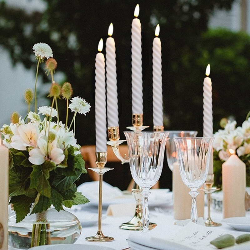 Flameless LED Taper Candles with Remote Control & Timer