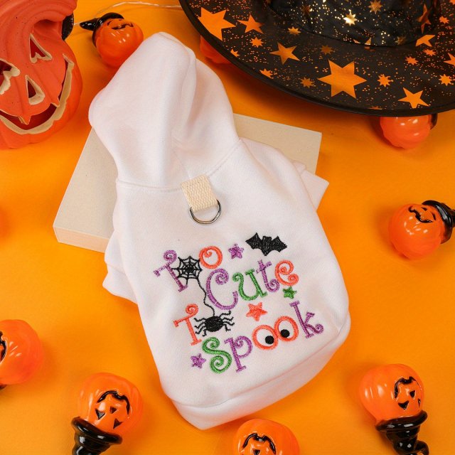 Halloween Pet Hoodie Sweater with Funny Embroidery for Dogs and Cats