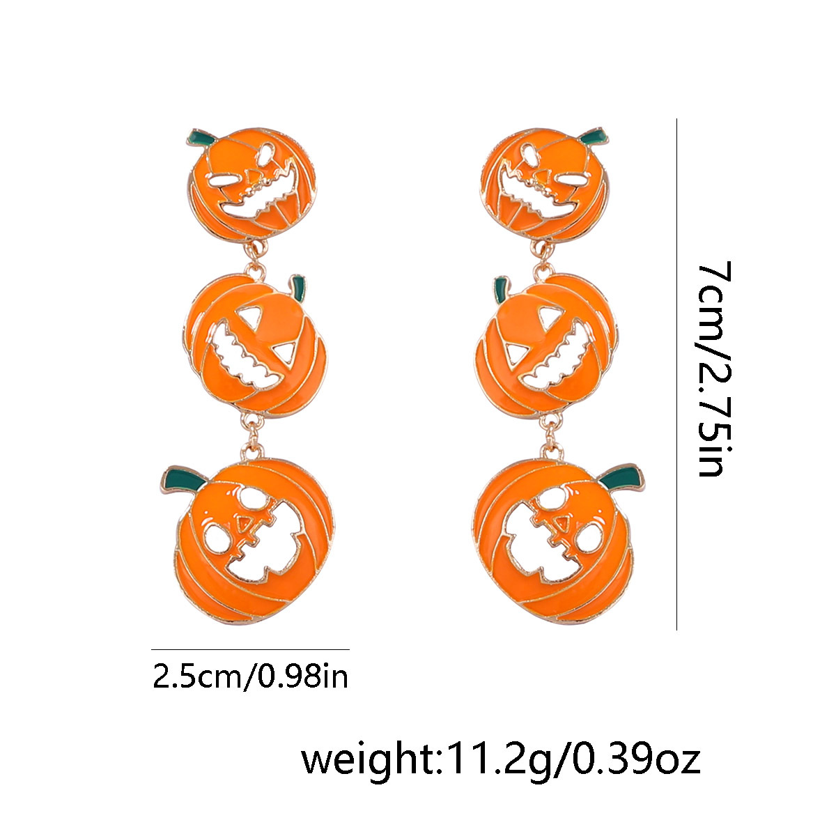 Halloween Pumpkin Ghost Earrings - Image 6