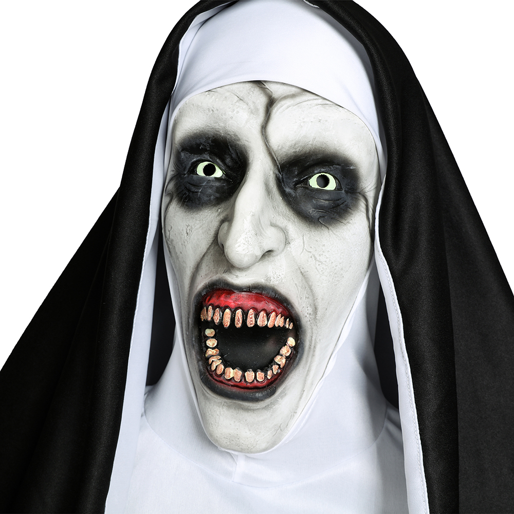 Valak The Nun Cosplay Mask – Scary Halloween Terror Costume Prop - Image 2