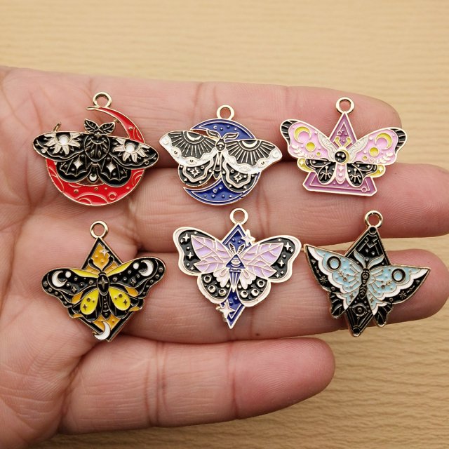 10pcs Gold Butterfly Charms for DIY Jewelry Making