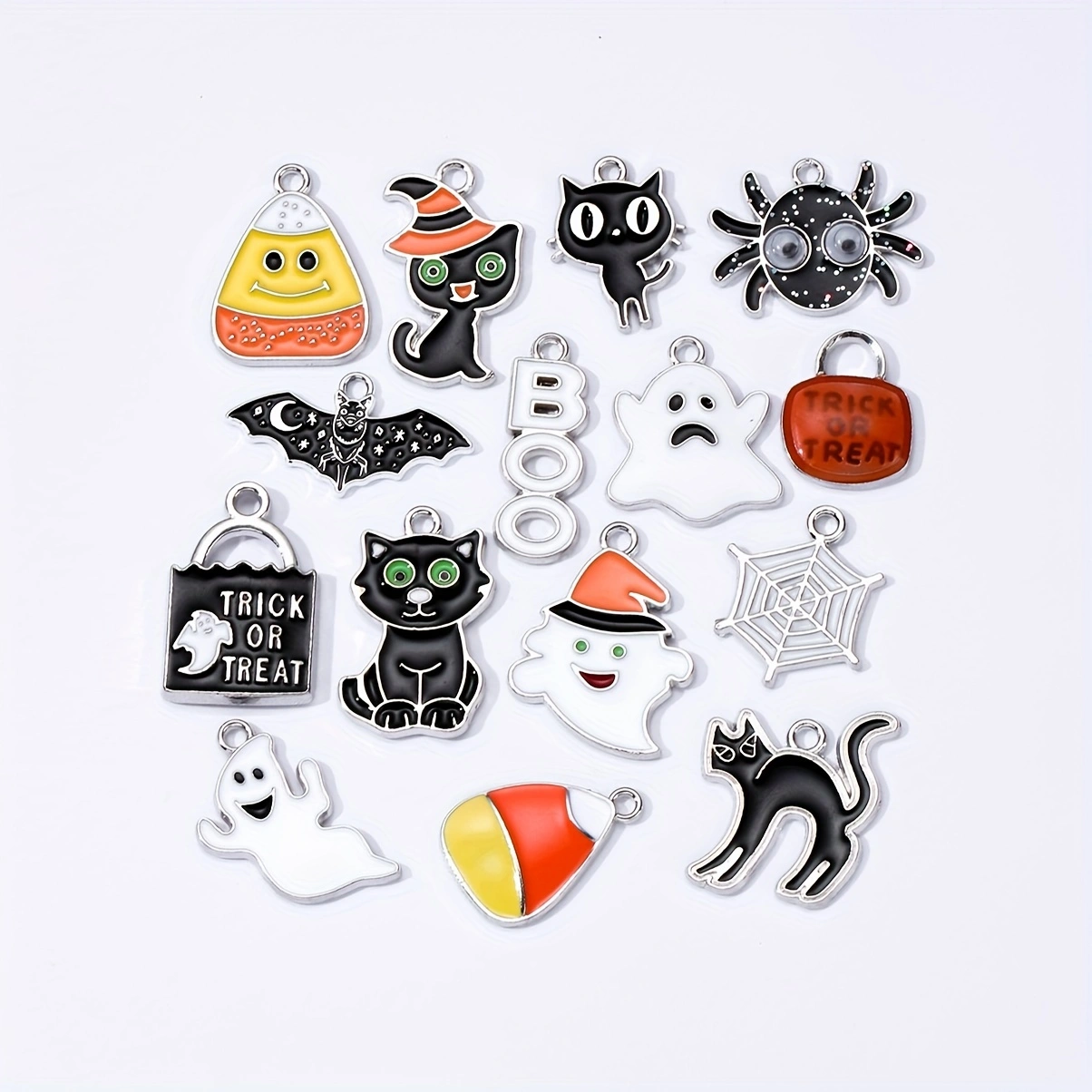 Halloween Enamel Charms – 10pcs Mixed Pendants for DIY Jewelry - Image 2