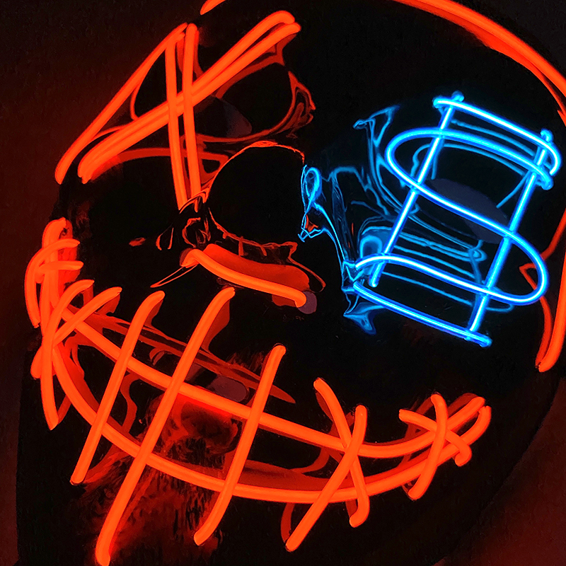 Wireless LED Horror Purge Mask - Glowing Face Mask for Cosplay & Parties - Image 4