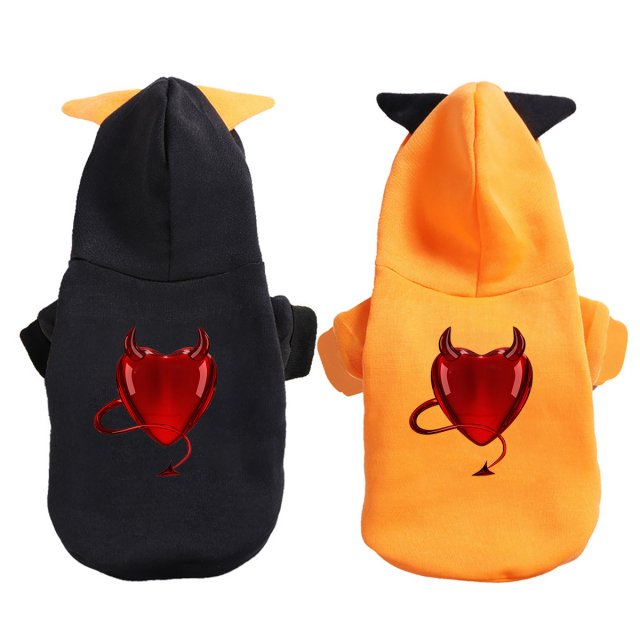 Cute Cartoon Print Pet Hoodie - Fun Halloween Costume for Dogs and Cats