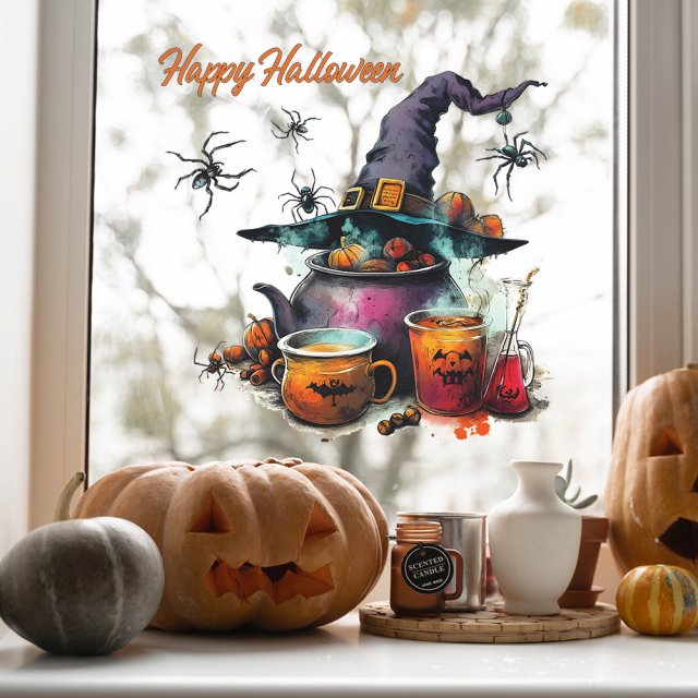 Halloween Witch Magic Potion Window Stickers - Fun Home Decor