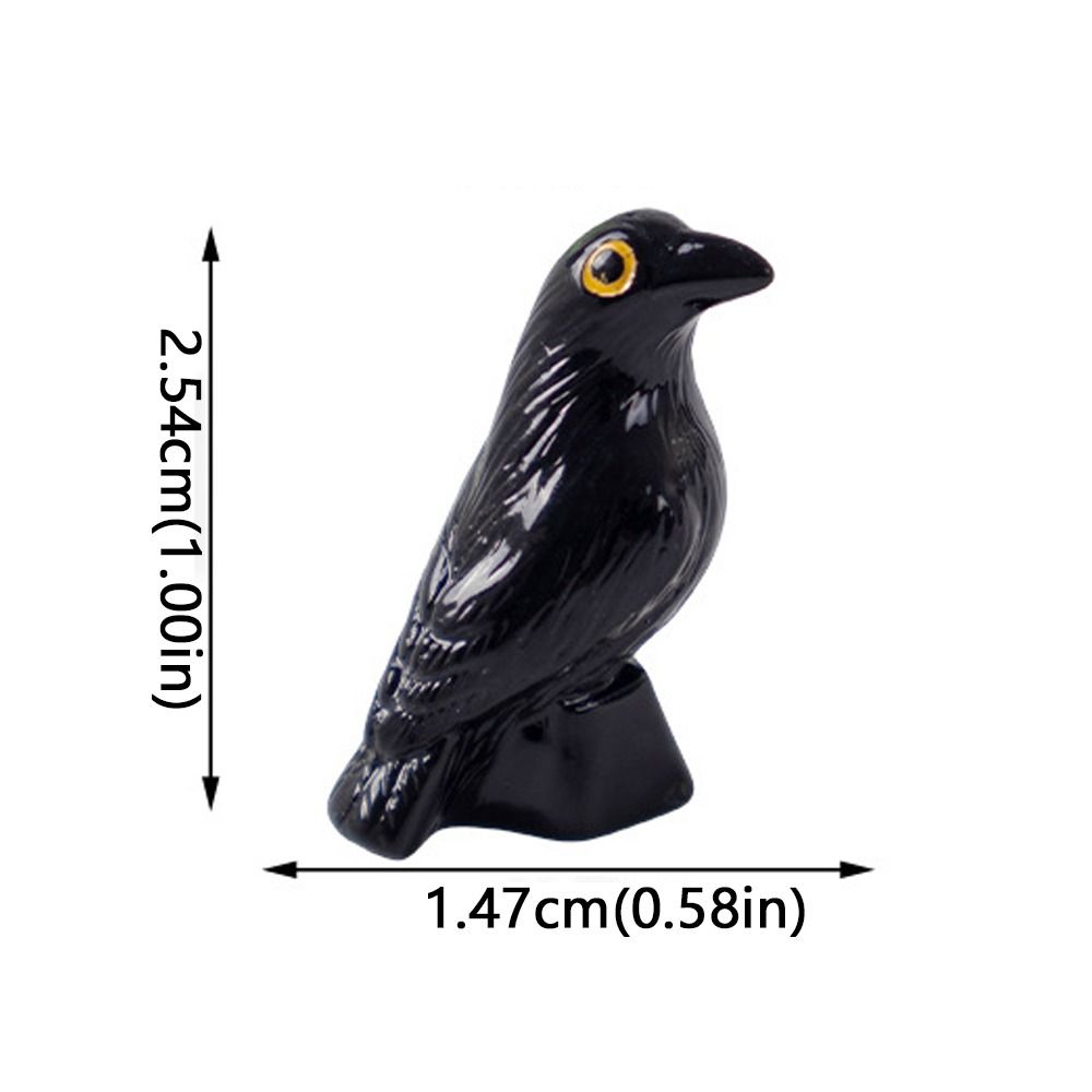 10pcs Realistic Mini Halloween Crow Figurines Resin Black Bird Decorations - Image 5