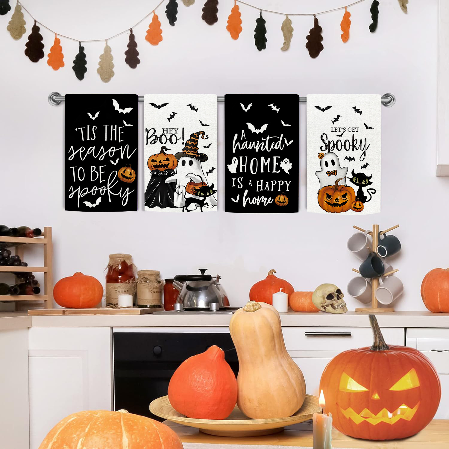 Halloween Kitchen Towels Set of 4 - Image 2
