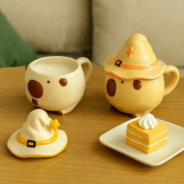 Halloween Capybara Ceramic Mug – Cute 3D Animal Coffee Cup, Microwave Safe, Gift-Ready