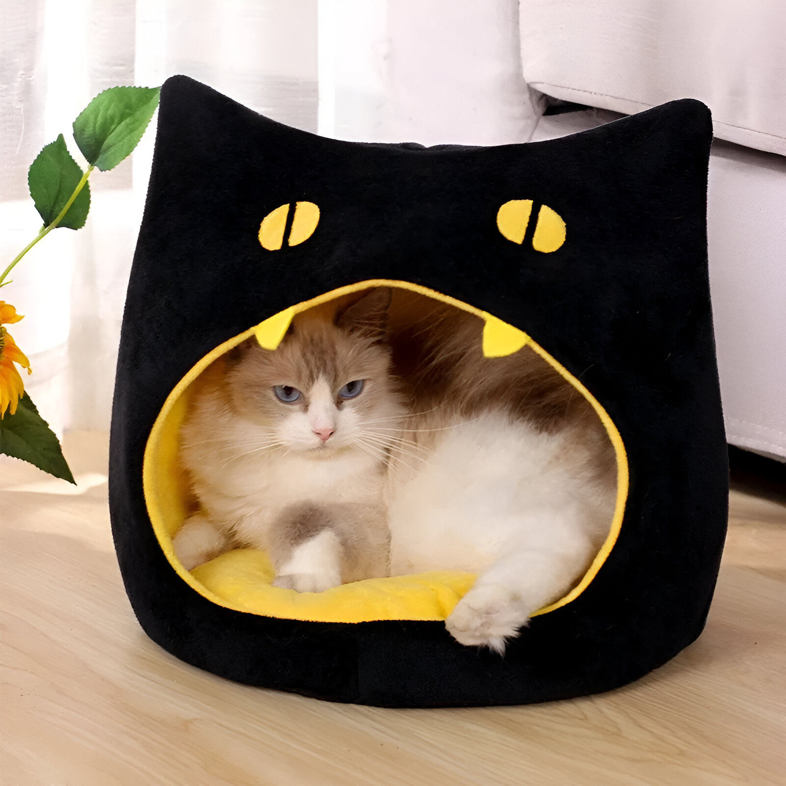 Cozy Winter Pet Bed – Warm & Breathable House for Cats & Small Dogs - Image 2